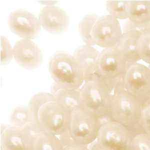 Creamy White Cultured Top Drilled Dancing Oval Pearls 5 6mm   16 Inch 