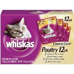 Whiskas Choice Cuts Poultry Variety Pack (Turkey, Turkey with Giblets 