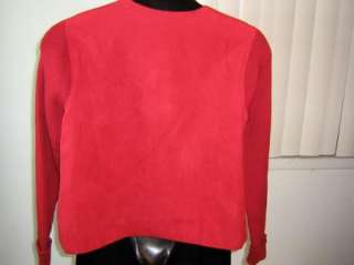 Studio Works womens Pretty Red jacket sweater size 16 P  
