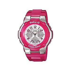 New Casio Womens BGA110 4B Baby G Shock Resistant Pink Sport Watch 