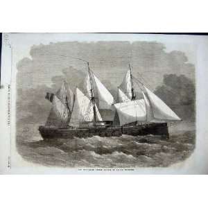  1861 Iron Coated French Frigate La Gloire Sailing Ship 