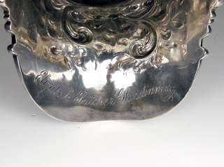 Caldwell & Co   Philadelphia   Sterling Silver Floral Pitcher 