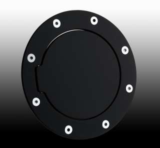 Billet Fuel Gas Door Trim Gloss Black Ring & Door Aluminum AMI 6052GK 