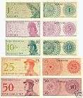 INDONESIA 1 5 10 25 50 SEN P.90 94 UNC B/NOTES SET 1964