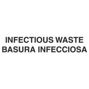 Rubbermaid Label Bilingual Infectious Waste 7 In X 10 In RCPCL4 