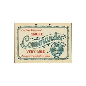  Vintage Commander Cigar Store Sign 1910 