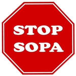  Stop SOPA car bumper sticker 4 x 4 Automotive