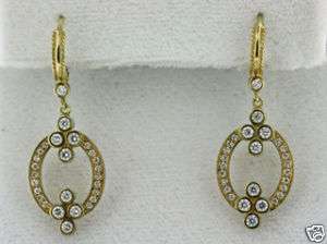 Leslie Greene 18K gold/diamond Earrings 50%OFF Retail  