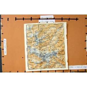  1926 MAP MUTTERBERGER MOUNTAINS EUROPE STUBAITH
