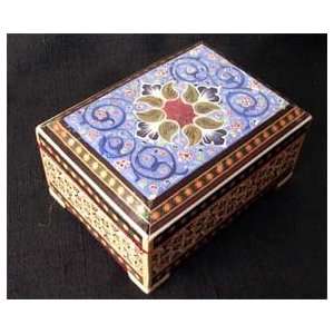  Persian Decorative / Jewelry Box Lined with Mosaic Pattern 
