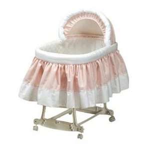  Pretty Pique Bassinet Liner and Hood   Pink   Size 16x32 