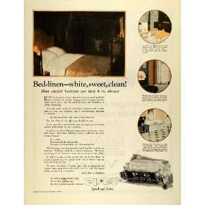  1922 Ad Procter Gamble P & G White Naptha Soap Bed Linens 