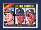1965 Topps Home Run Leaders 218 Norm Cash Tony Conigliaro Reprint card 