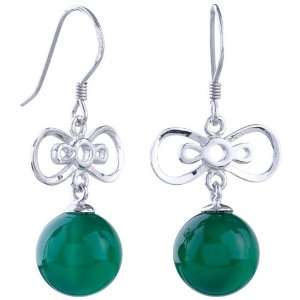  Butterfly Green Agate Earrings Dangle Pugster Jewelry