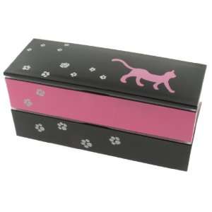  Kotobuki 2 Tiered Bento Box, Pink Fashion Cat Kitchen 