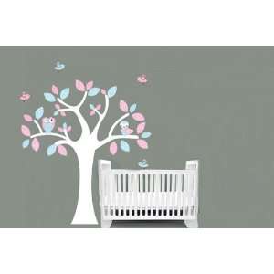  Kids childrens tree vinyl wall decal with penelope birds 