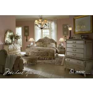  Aico Furniture Lavelle Bedroom Set (Blanc) 54 04 br set 