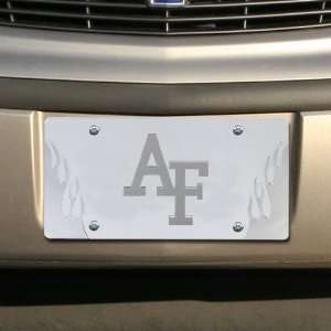  Air Force Falcons Satin Mirrored Flame License Plate 