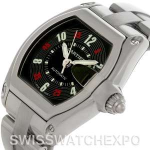 Cartier Roadster Large Mens Steel Black Dial W62002V3 Watch  