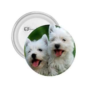 Westie Puppy Dog 3 2.25in Button D0644