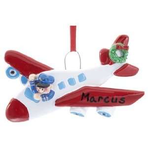  Personalized Airplane Pilot Christmas Ornament