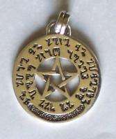 Sterling Silver Wiccan LUCK Pendant Theban RUNES Pentacle New  