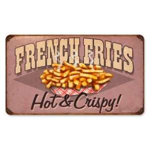  French Fries Food and Drink Vintage Metal Sign   Victory 