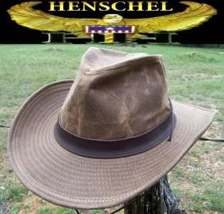 USA Made Henschel WALKER Waxed Cotton Cowboy Hat Rain P  