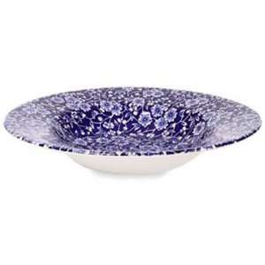  Queens China Blue Calico Rim Soup, 8 1/2 Inch