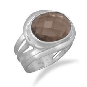   Smoky Quartz Matte Finish Ring   Size 8 West Coast Jewelry Jewelry