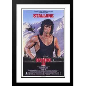  Rambo 3 Framed and Double Matted 32x45 Movie Poster 