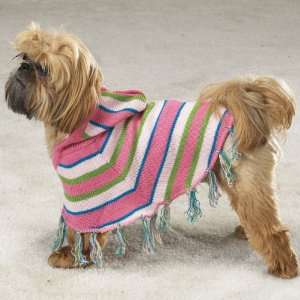  Casual Canine Fun Stripe Poncho Xsm Pink