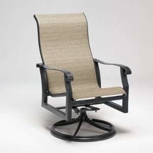  Woodard 420488 Cortland Sling High Back Swivel Chair 