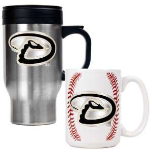 Arizona Diamondbacks MLB Stainless Steel Travel Mug & Gameball Ceramic 