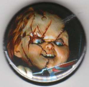 Childs Play Chucky 1 Round Pinback Button Brand New Made In The USA 