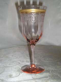 1923 Morgantown Crystal Water Goblet PINK 7577 329  