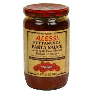  Alessi, Sauce Puttanesca, 24 OZ (Pack of 6) Health 