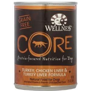 Wellness Core Grain Free   Turkey, Chicken Liver & Turkey Liver   12 x 