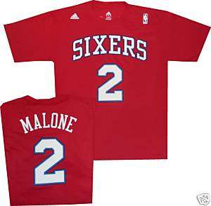 Moses Malone Philadelphia Sixers Shirt Jersey Large 83  