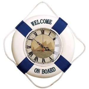  Welcome On Board Life Ring Clock