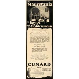   Egypt Mediterranean Cruise Cunard   Original Print Ad
