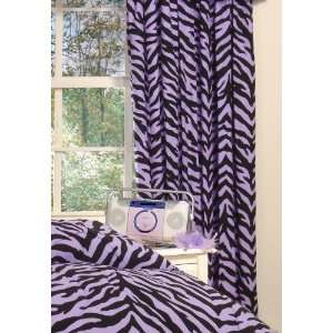  Purple Zebra Bedding by Kimlor Purple Zebra Drape Set 