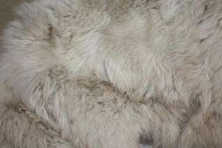   Real Rex Rabbit Fur Long White Duck Down Coat Jacket Beige S~L  