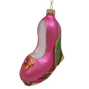  Pink High Heel Shoe Christmas Ornament