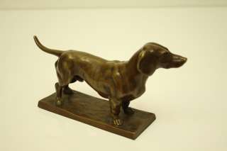 Bronze Dachshund or Dotson Dog Sculpture by Martin A. R. Meyer Pyritz 