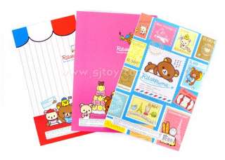 San X Rilakkuma School Note books Set of 3 Stationery Paper books 