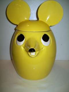 1970s McCOY POTTERY MOUSE COOKIE JAR, RARE #208  