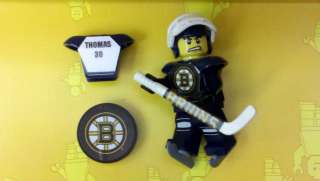 Lego NHL CUSTOM BOSTON Bruins, Tim Thomas #30 Goalie Minifigure w 