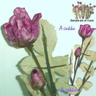 Artificial Silk Flower Small Rose Magenta ~ 1 Bundle  