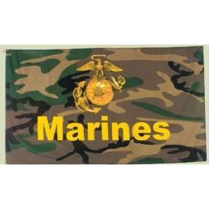  USMC Woodland Camouflage Flag   3 x 5 